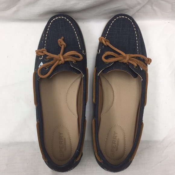 SPERRY Top Sider Firefish Linen Boat Shoes Size10M - Picture 7 of 8